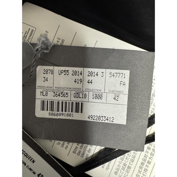 Alexander McQueen Blouse Womens IT 42 Black Crystal Bow Made Italy 364656QDL18 - Picture 11 of 16